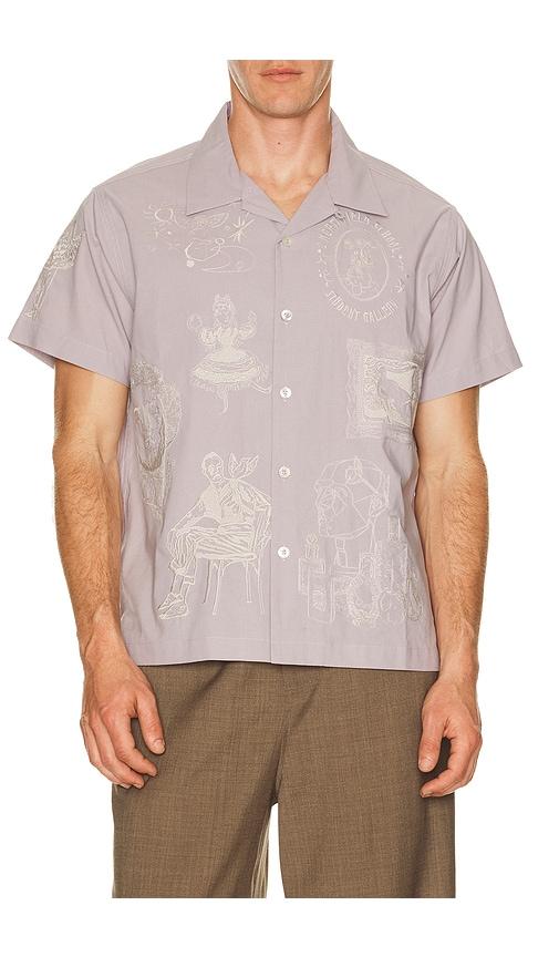 Samuel Zelig Northfield Camp Shirt in Lavender by SAMUEL ZELIG