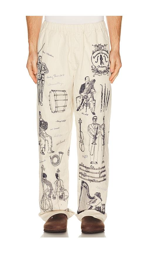 Samuel Zelig Orchestra Pant in Cream by SAMUEL ZELIG