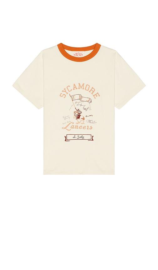Samuel Zelig Yearbook Tee in Cream by SAMUEL ZELIG