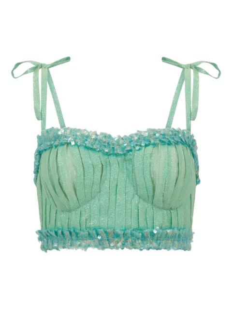 Agor sequin tie-strap top by SANA OSMANI