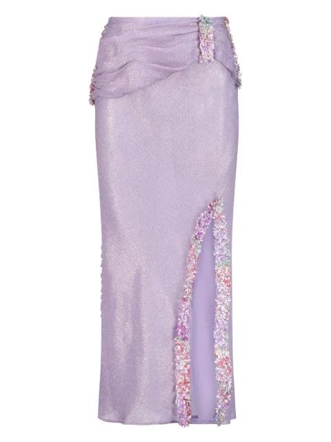 Delta ruched floral maxi skirt by SANA OSMANI