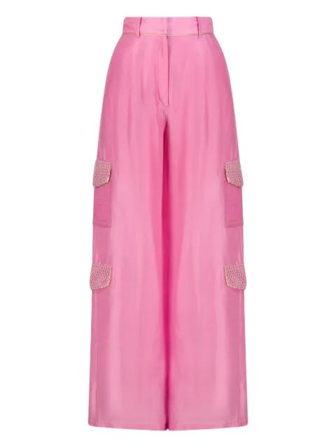 Sage cargo-pockets trousers set by SANA OSMANI