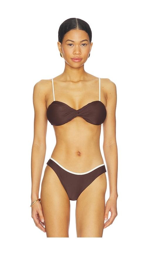 Sancia The Anja Bikini Top in Brown by SANCIA