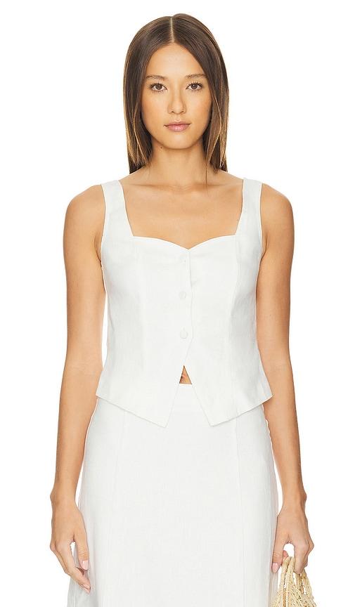 Sancia The Charlotte Top in White by SANCIA