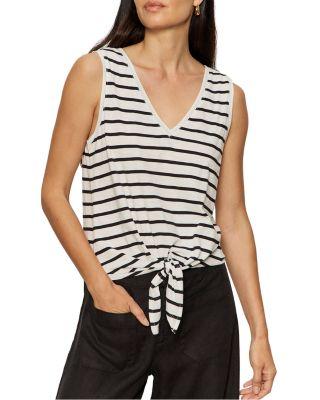 Floral V Neck Tie Front Tank by SANCTUARY
