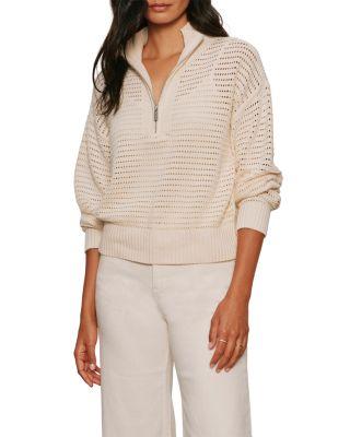 Quarter Zip Openwork Sweater by SANCTUARY