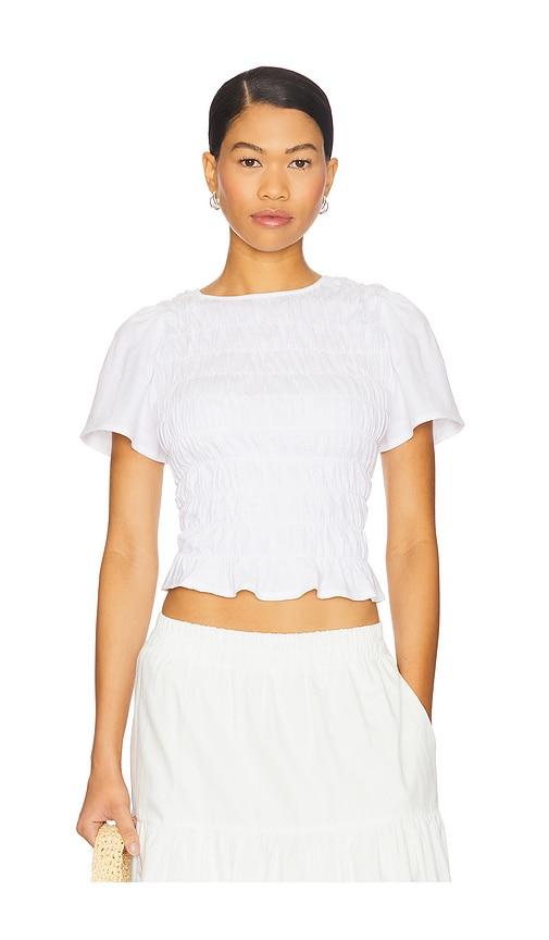 Sanctuary Better Together Smocked Top in White by SANCTUARY