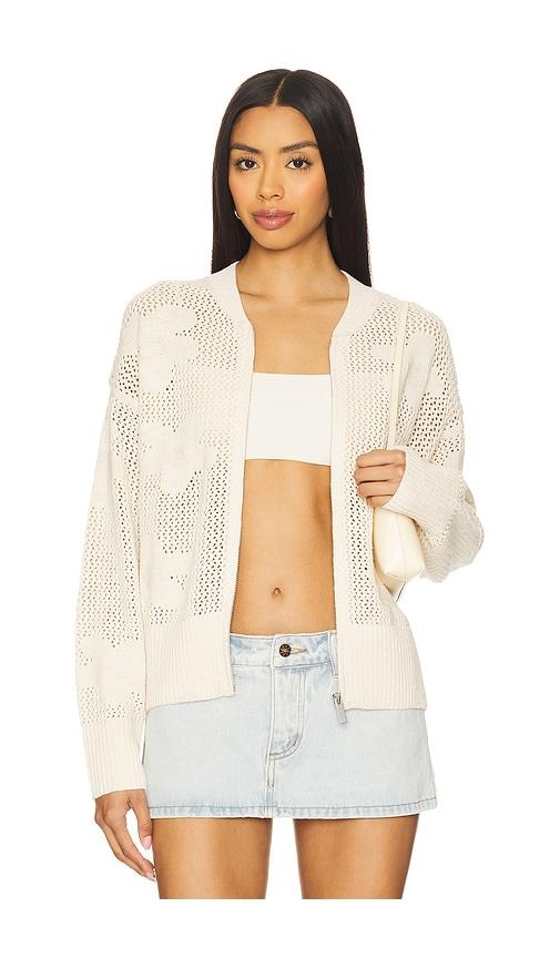 Sanctuary Flower Pop Open Stitch Jacket in Neutral by SANCTUARY