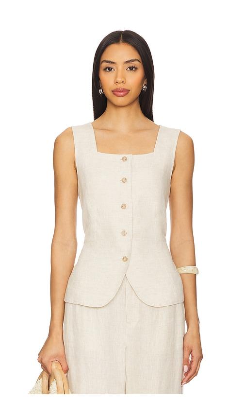 Sanctuary Outsmart Square Neck Vest in Cream by SANCTUARY