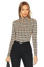 Sanctuary Slinky Mock Turtleneck Top in Cream,Brown by SANCTUARY