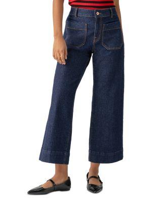 The Marine High Rise Cropped Wide Leg Jeans in Magnetic by SANCTUARY