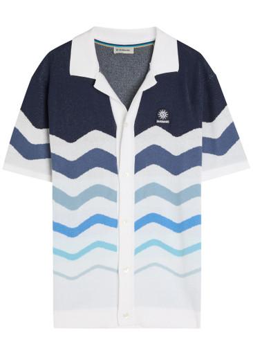 Gradient pattern knit cotton shirt by SANDBANKS