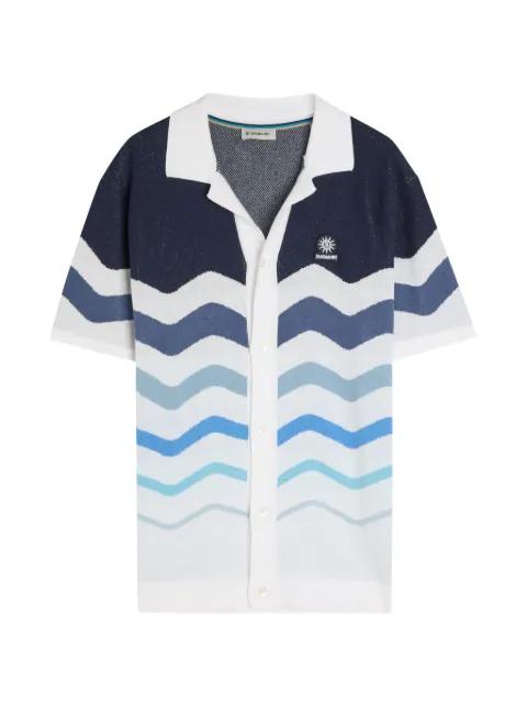 chevron-knit button-up cardigan by SANDBANKS