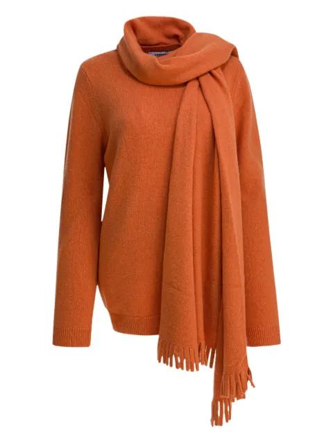 fringed scarf knitwear by SANDBEIGE