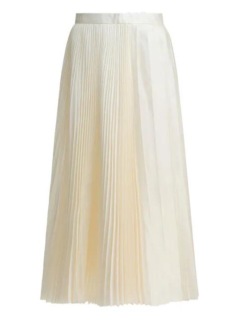 pleated midi skirt by SANDBEIGE