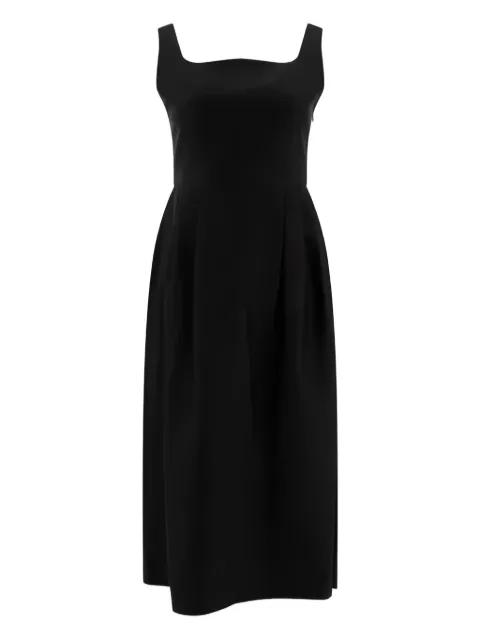 square-neck midi dress by SANDBEIGE