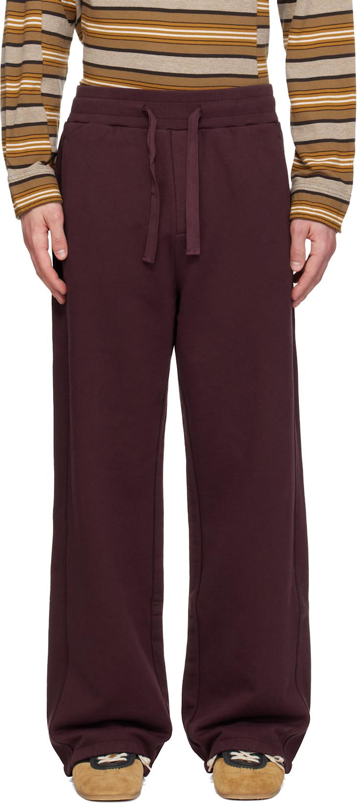 Burgundy Drawstring Sweatpants by SANDERLAK