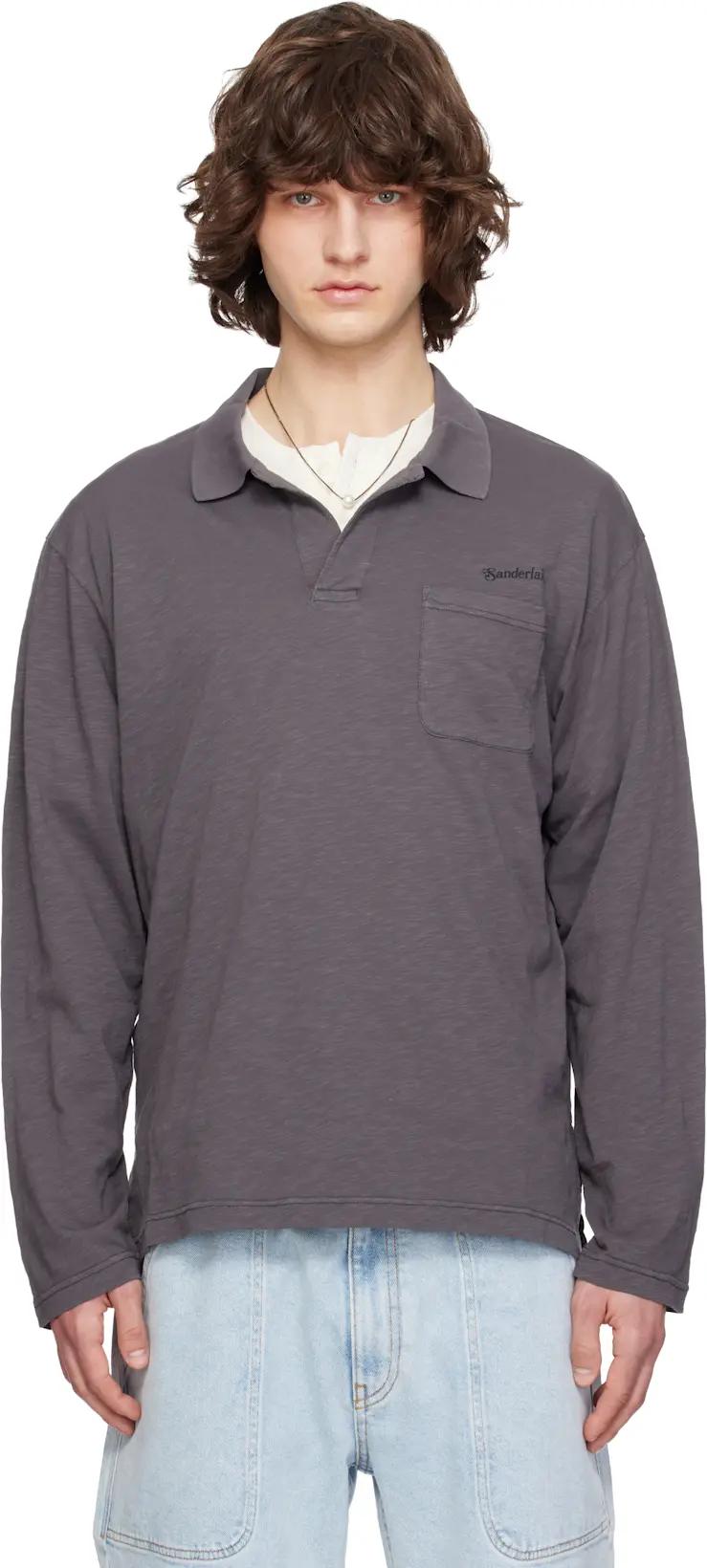 Gray Jersey Polo by SANDERLAK