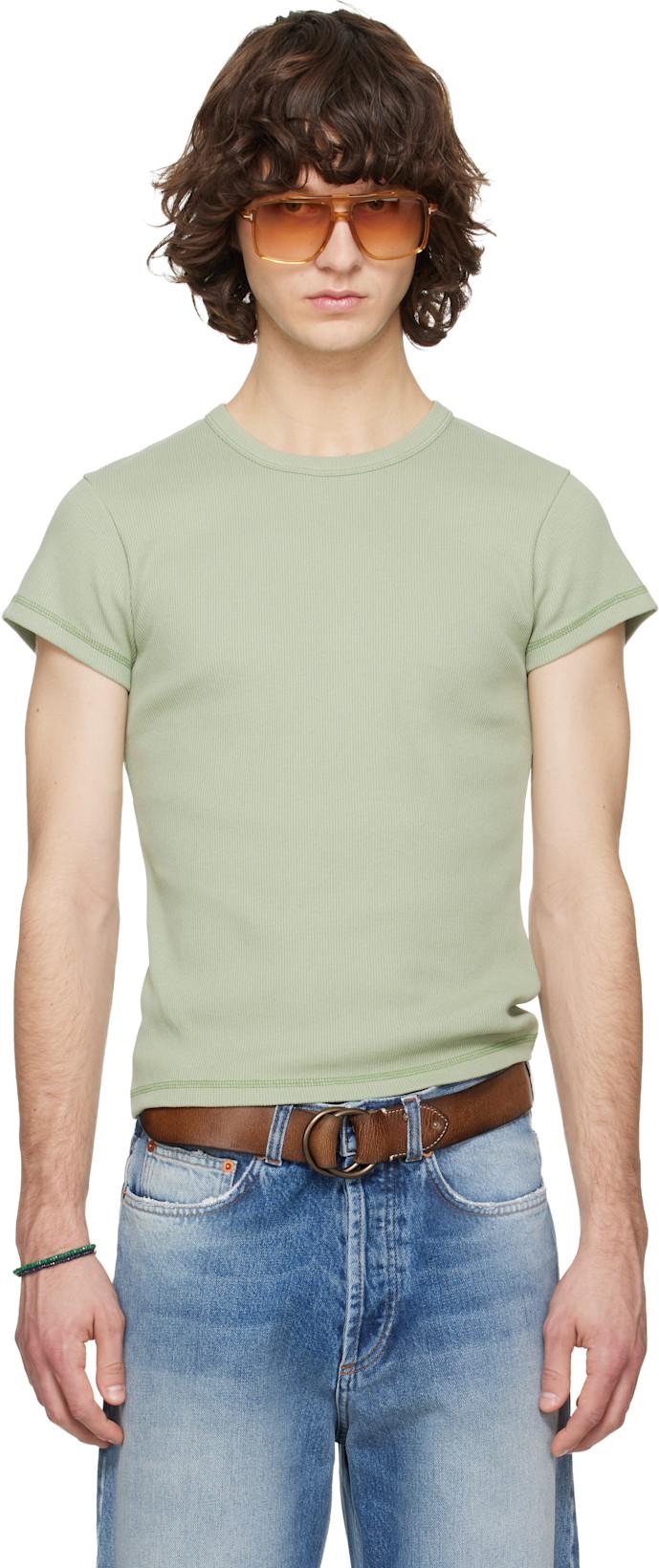 Green Skinny Rib T-shirt by SANDERLAK