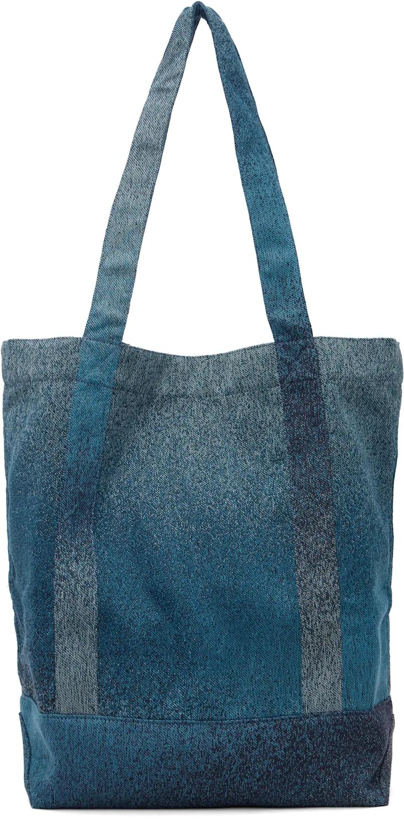 SSENSE Exclusive Blue Maharam Edition Jacquard Tote by SANDERLAK
