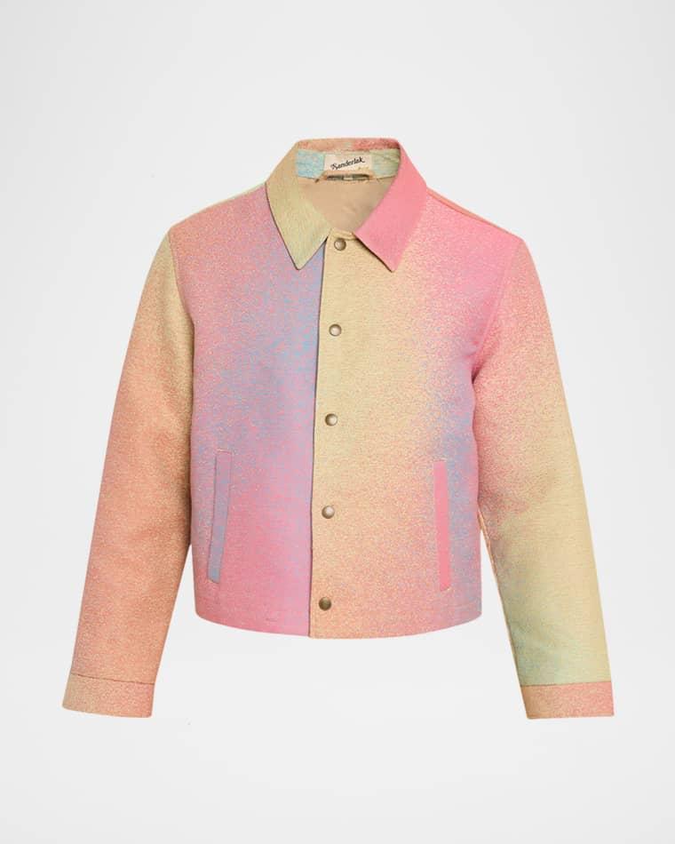 x Maharam Men's Multicolor Jacquard Blouson Jacket by SANDERLAK