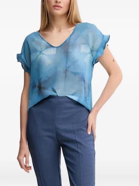 abstract-pattern print blouse by SANDRO FERRONE