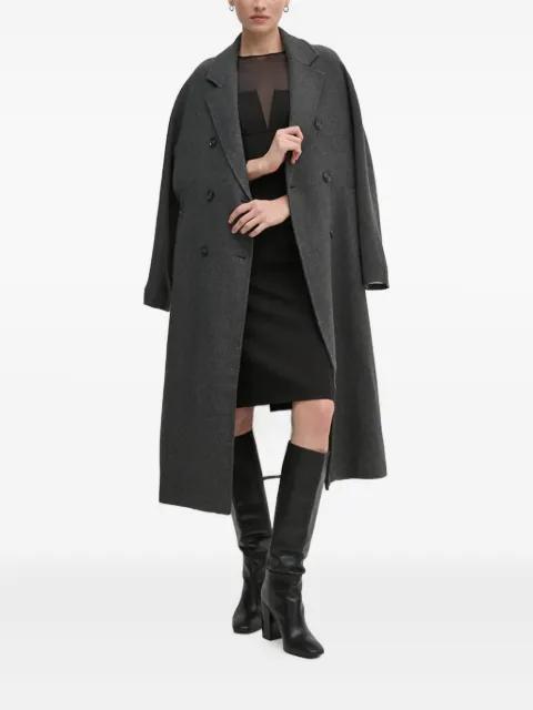mesh-panel long-sleeve midi dress by SANDRO FERRONE
