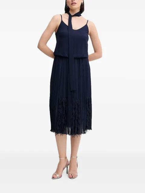 ruffle-hem midi dress by SANDRO FERRONE