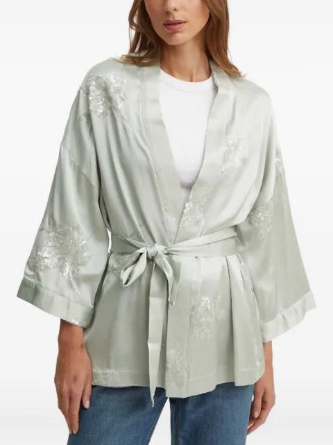 sequin-embellished satin top by SANDRO FERRONE