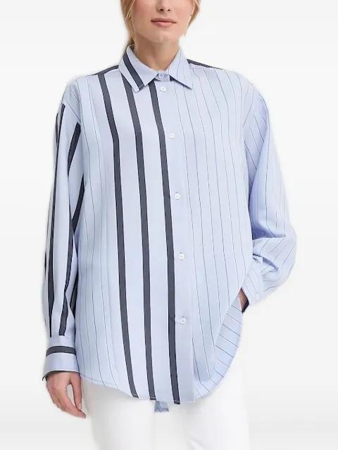 striped-panel shirt by SANDRO FERRONE
