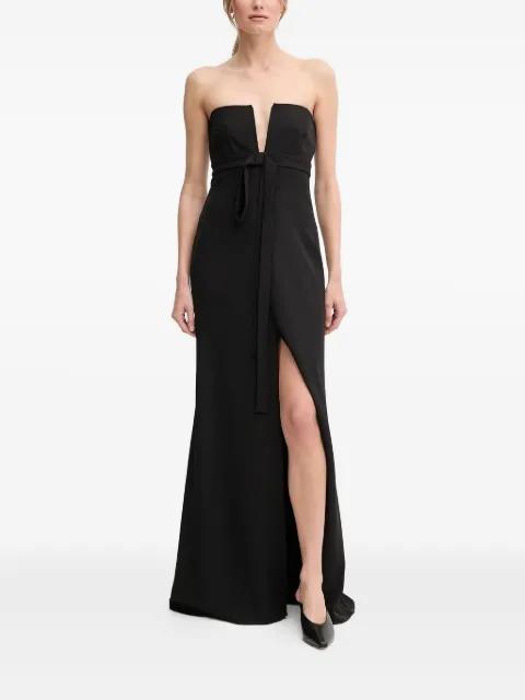 tie-front strapless maxi dress by SANDRO FERRONE