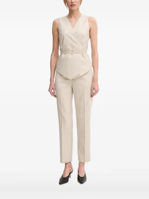 wrap-effect sleeveless top by SANDRO FERRONE