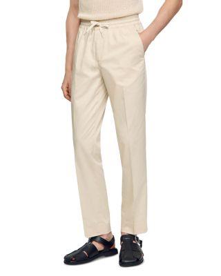 Alpha Cotton Blend Straight Leg Drawstring Pants by SANDRO PARIS