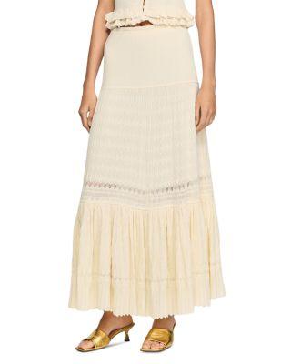 Aria Long Knit Skirt by SANDRO PARIS