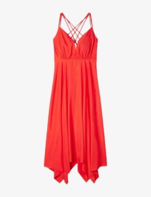 Asymmetric V-Neck Woven Maxi Dress by SANDRO PARIS