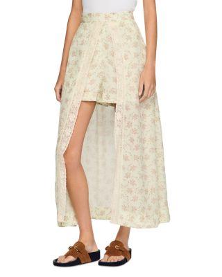 Avina Floral Print Maxi Skort by SANDRO PARIS