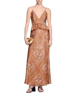 Bandana Print Maxi Dress by SANDRO PARIS