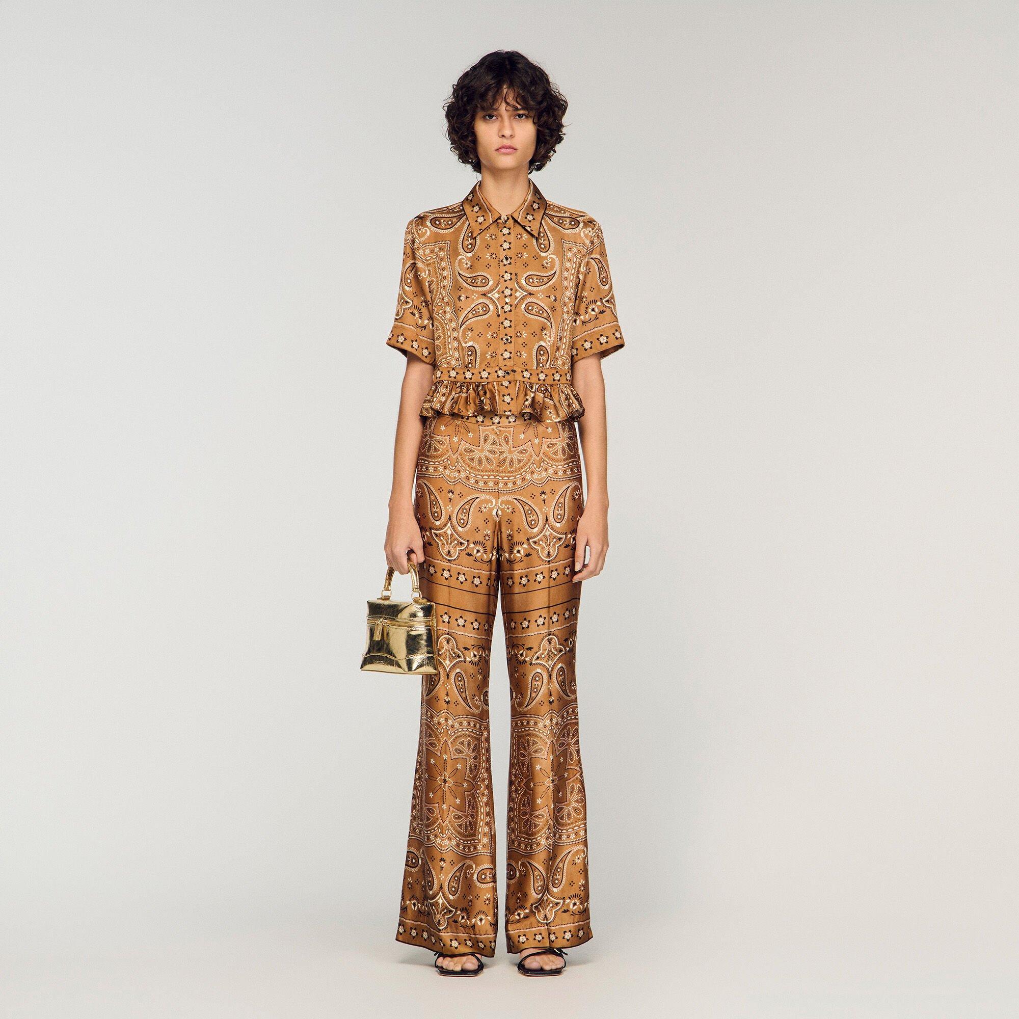 Bandana print cropped shirt by SANDRO PARIS
