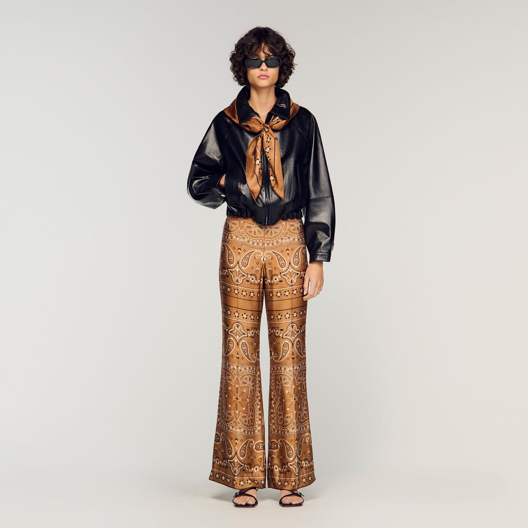Bandana-print flowy trousers by SANDRO PARIS