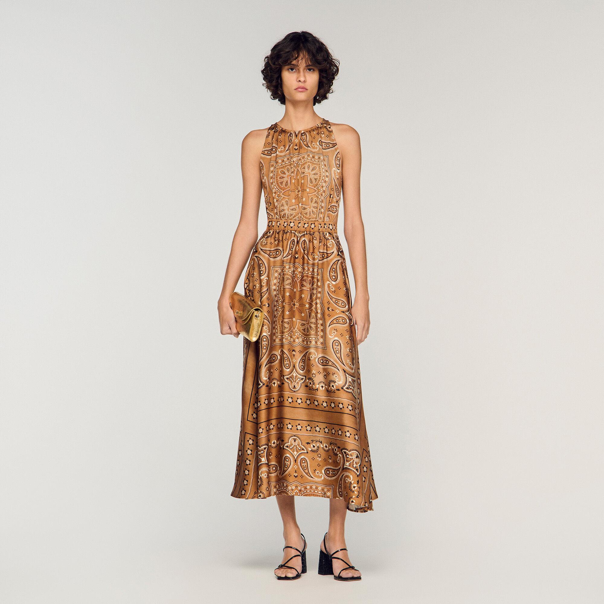 Bandana-print maxi dress by SANDRO PARIS