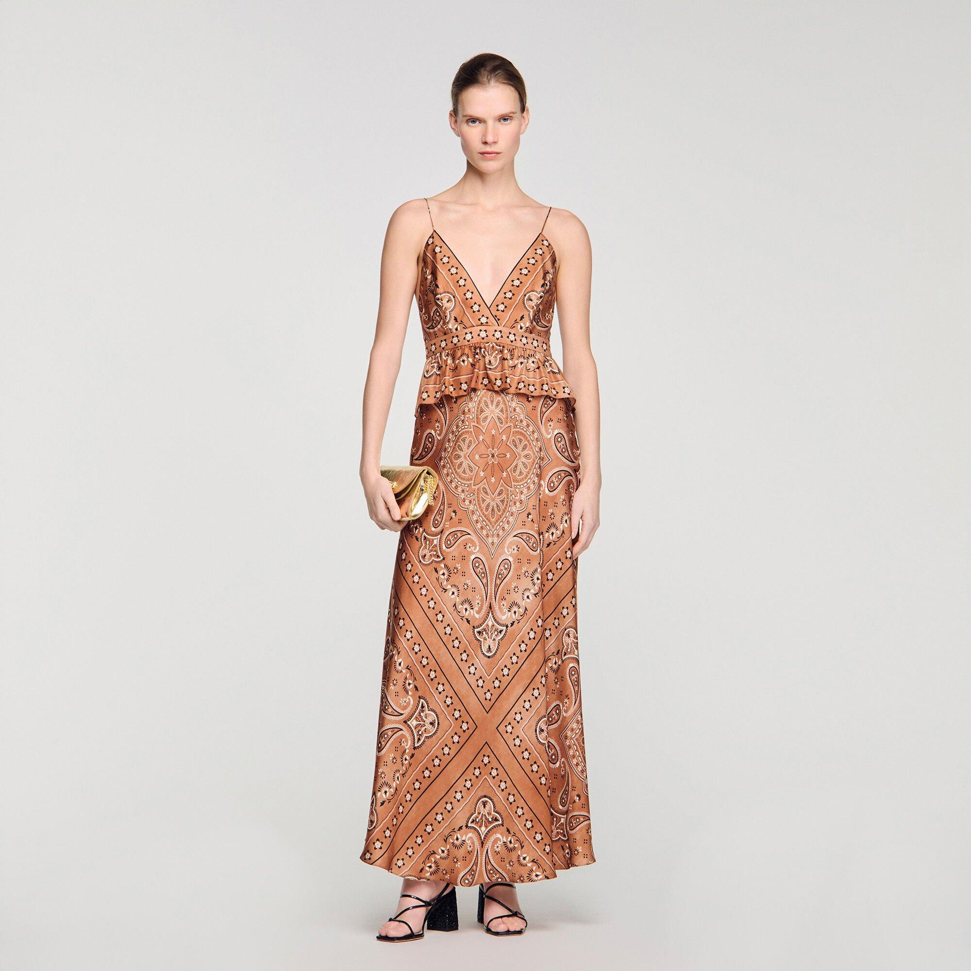 Bandana-print maxi dress by SANDRO PARIS