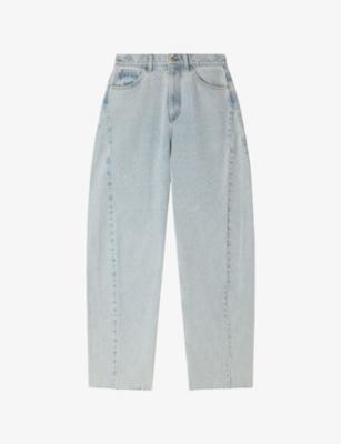 Barrel High-Rise Wide-Fit Denim Jeans by SANDRO PARIS