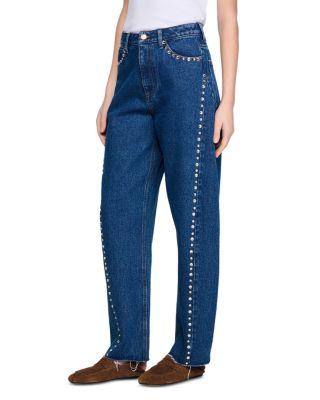 Barrel Jeans in Blue Jean by SANDRO PARIS