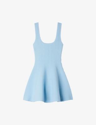 Bead-Embellished Flared Knitted Mini Dress by SANDRO PARIS