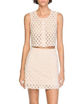 Beaded Crochet Cardigan by SANDRO PARIS