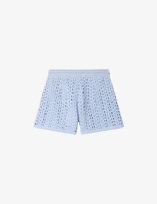 Beaded High-Rise Crochet Shorts by SANDRO PARIS