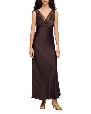 Behati Lace Collar Maxi Dress by SANDRO PARIS