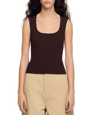 Belize Crochet Trim Tank Top by SANDRO PARIS