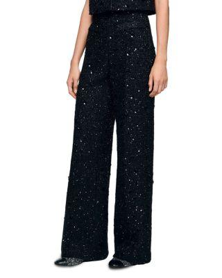 Bennett Rhinestone Tweed Pants by SANDRO PARIS
