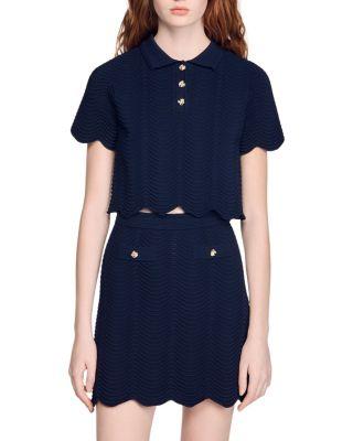 Campea Fancy Stitch Polo Top by SANDRO PARIS